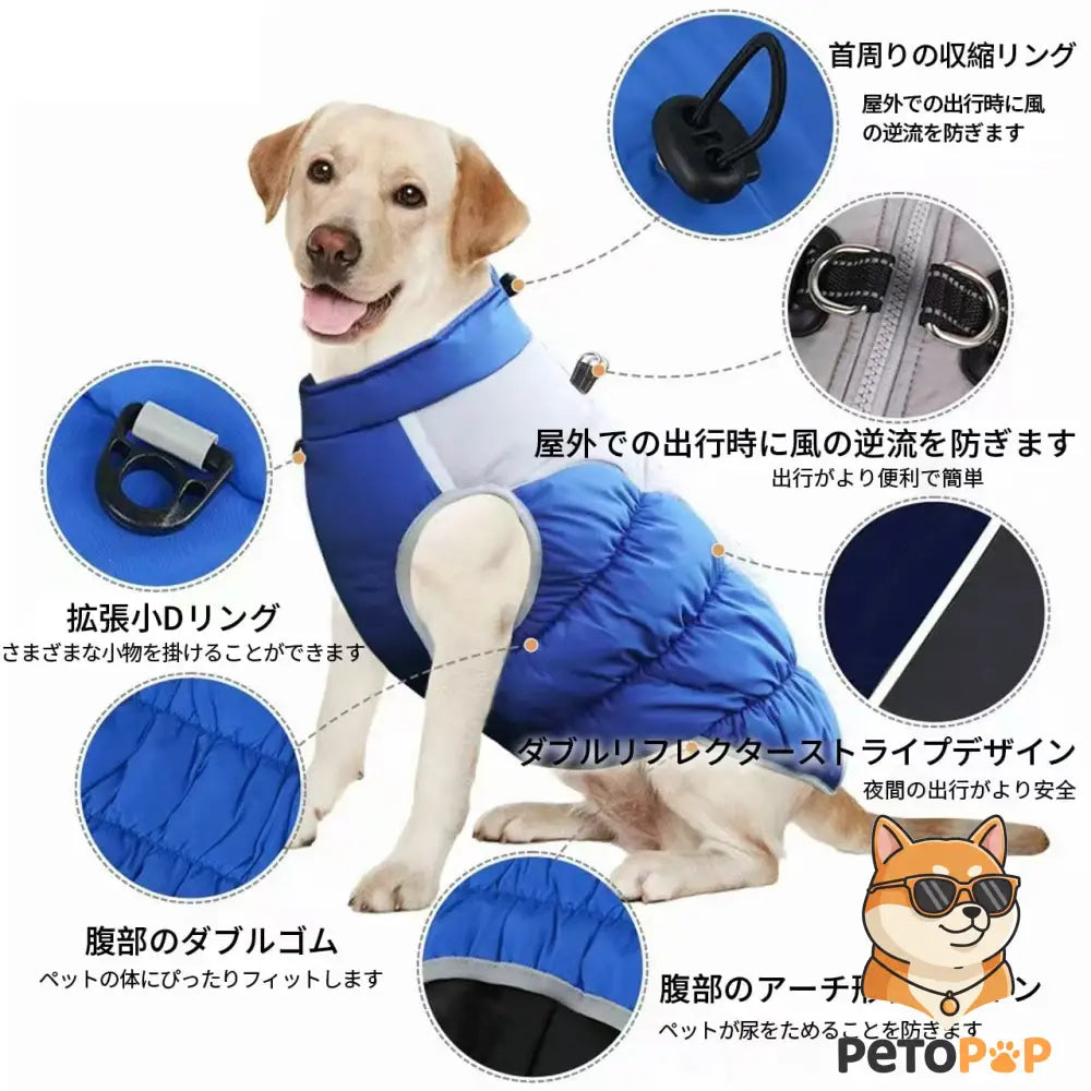 大型犬も暖かく！防水防寒ジャケット（冬用コート）フレンチブル