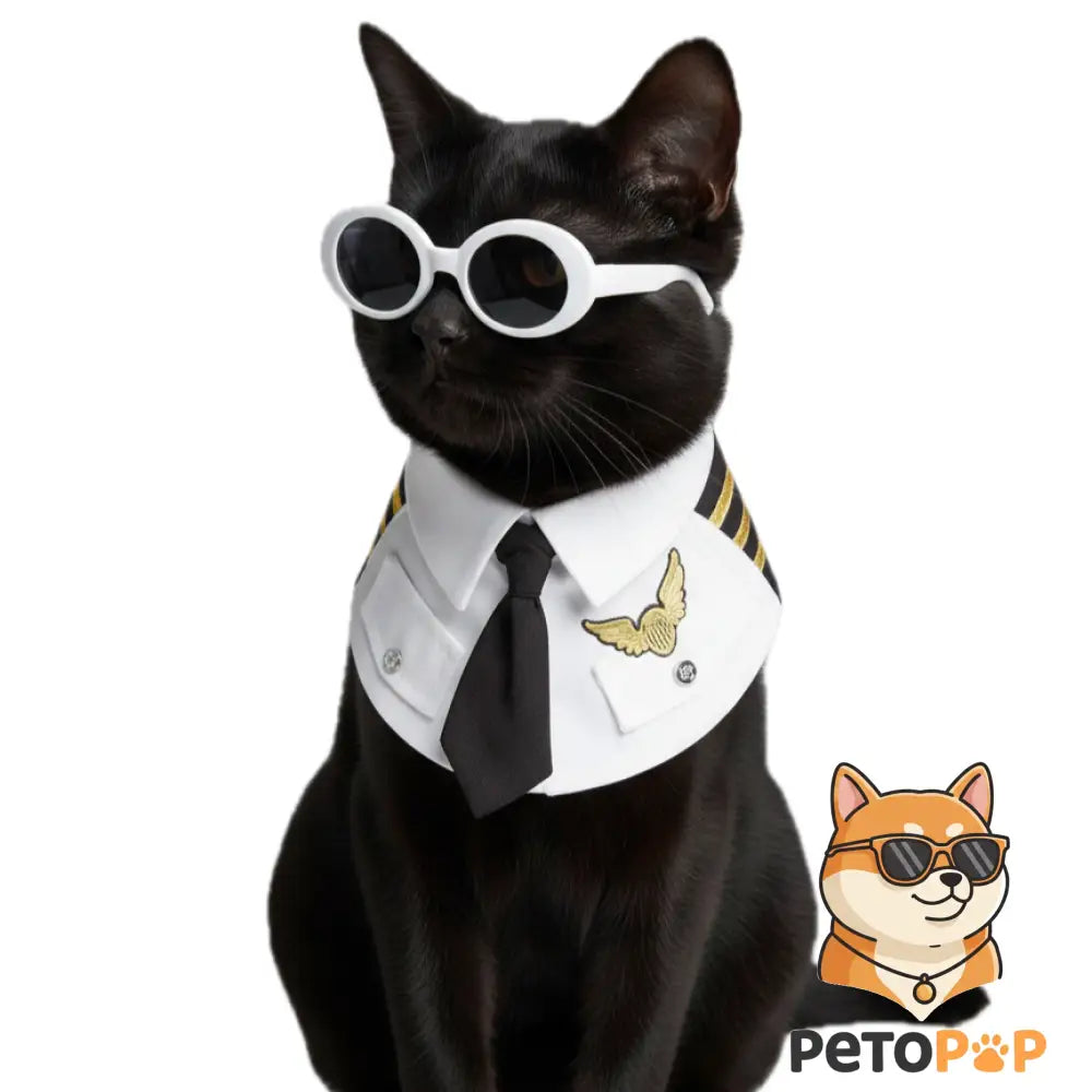 「犬猫用キャプテン風コスプレ服|小型犬・子猫用ユニフォーム衣装|Petopop」