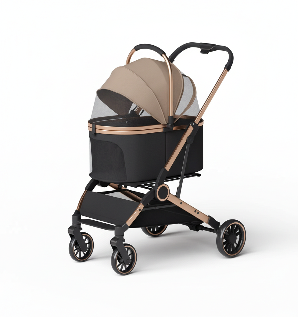 2025 Latest Pet Cart | Lightweight Foldable with Separate Carry Bag | Dog and Cat Stroller | Petopop