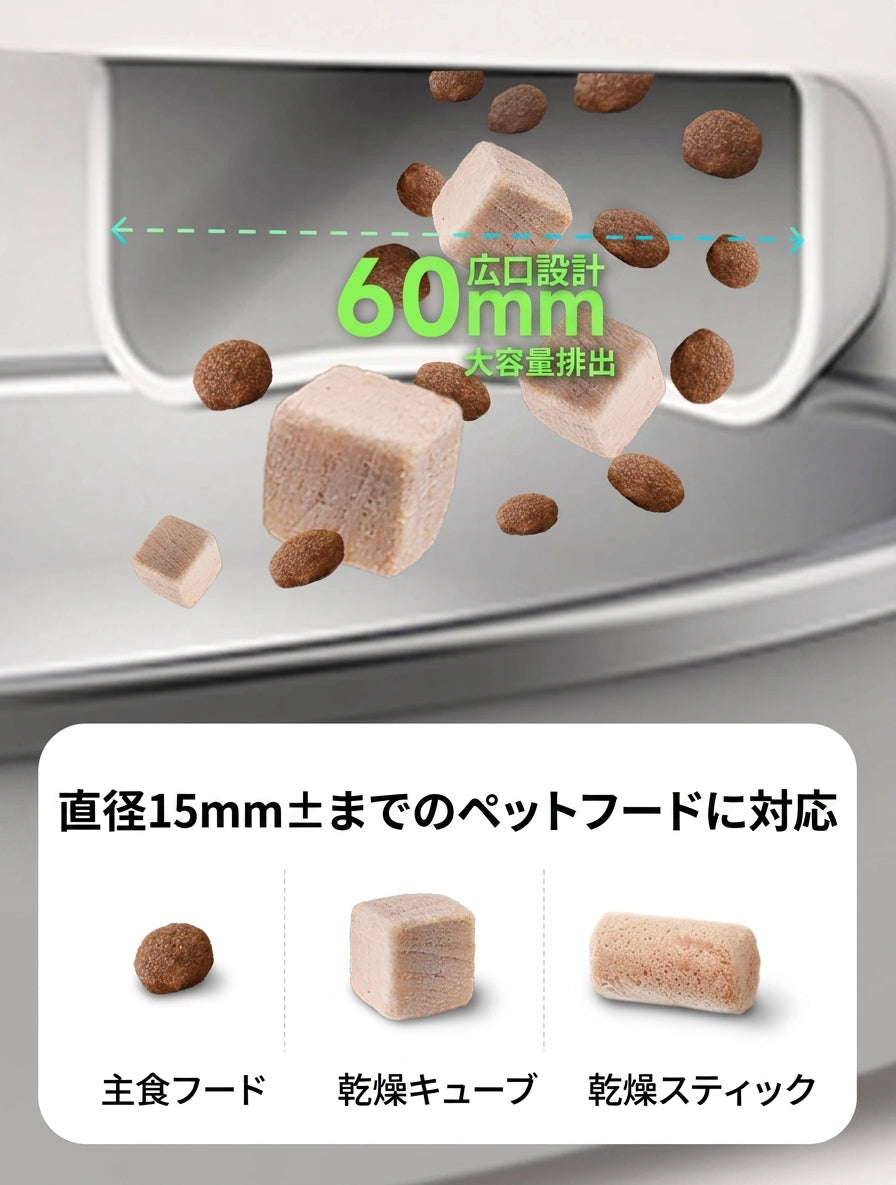 自動ペットフィーダー カメラ付き | 猫・犬対応 スマートWiFi給餌器 2.4G/5G Tuya APP
