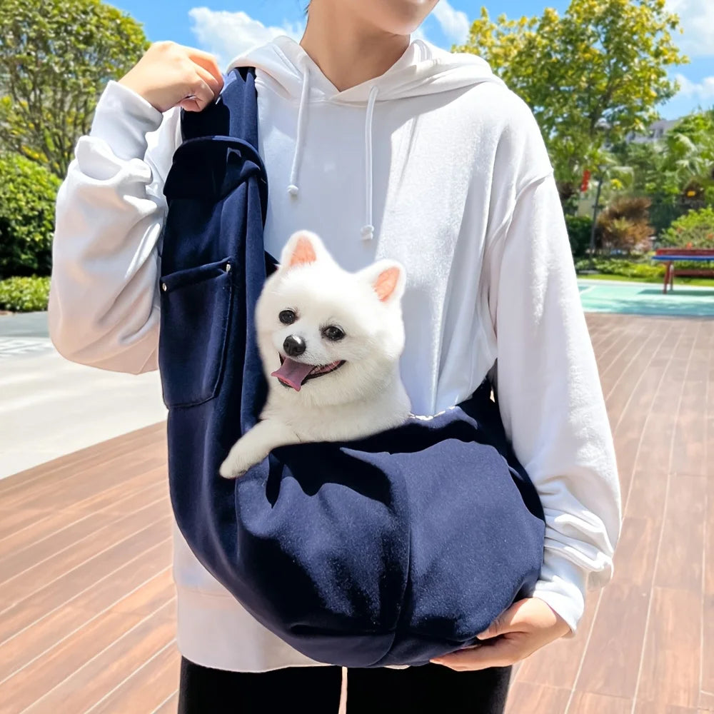 ペット用ショルダーキャリーバッグ｜7.5kgまで対応 通気性抜群 小型犬・猫用アウトドアキャリー｜PetoPop