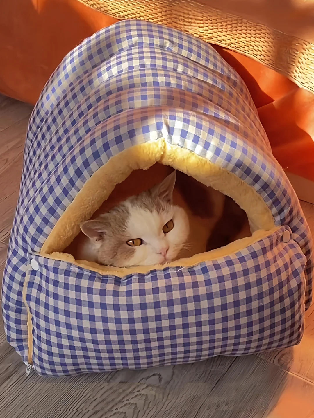 冬もぽかぽか！洗えるドーム型ペットベッド｜安心のあったか犬猫用寝袋ハウス – PetoPop