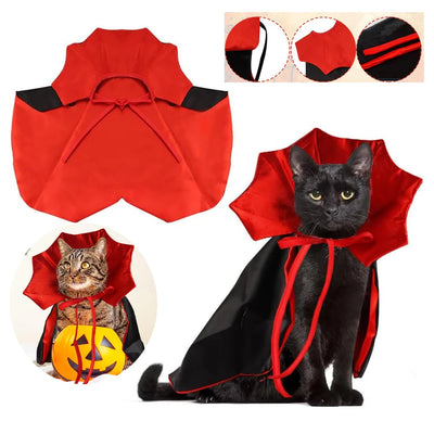 ハロウィンヴァンパイアマントコスチューム｜犬猫用ペット服・吸血鬼マント｜Petopop