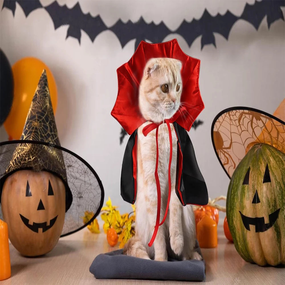 ハロウィンヴァンパイアマントコスチューム｜犬猫用ペット服・吸血鬼マント｜Petopop