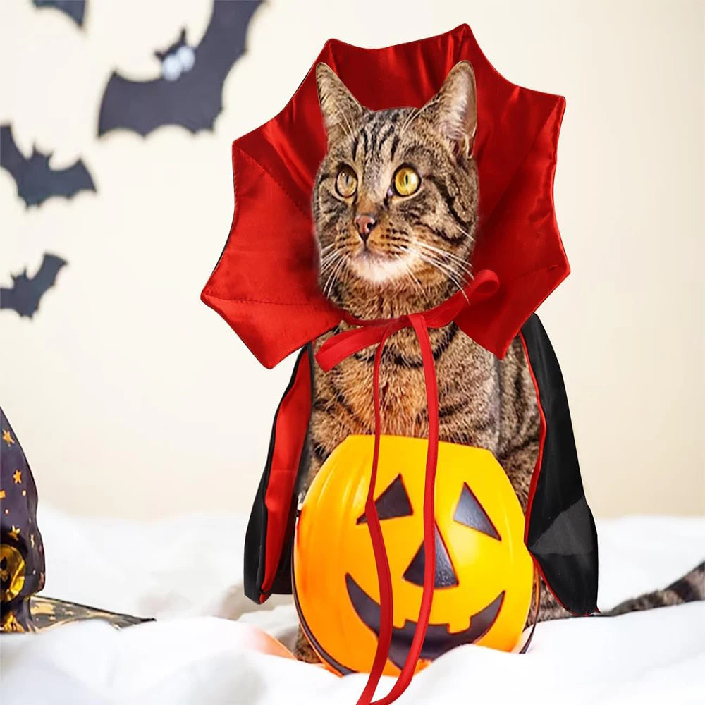 ハロウィンヴァンパイアマントコスチューム｜犬猫用ペット服・吸血鬼マント｜Petopop