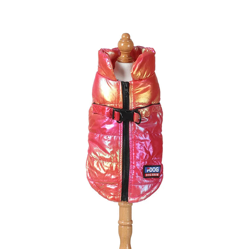 オーロラ・ダウンベスト (防水・裏起毛) | 犬猫用・冬用あったかアウター | PetoPop