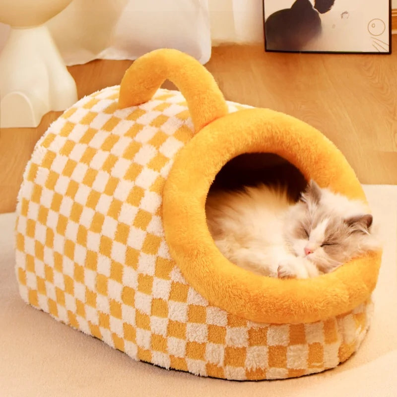 あったかテント型ペットハウス | 犬猫用・冬用ベッド・隠れ家 | PetoPop