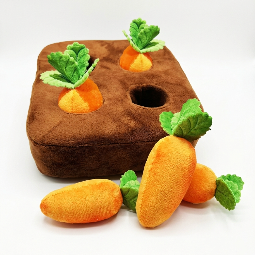 【SNSで話題】にんじん畑ノーズワークマット｜知育玩具・ストレス解消・早食い防止（愛犬・愛猫用）｜PetoPop