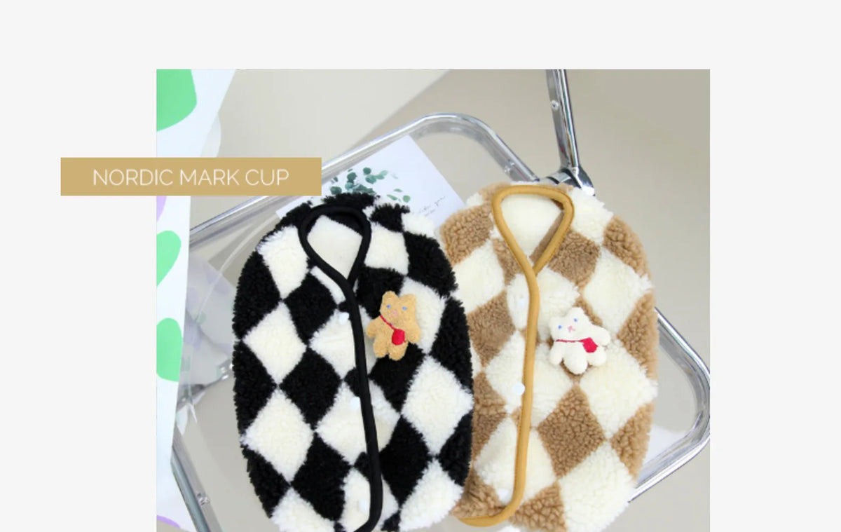 "Plaid fleece dog coveralls – product image 4