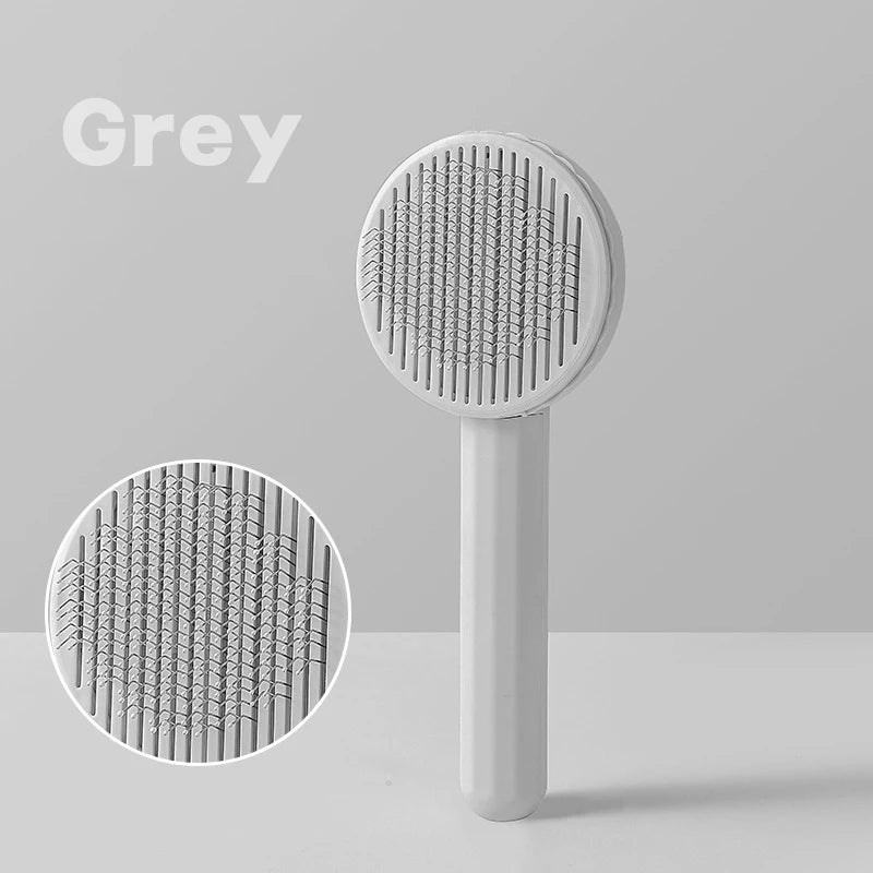 ペット用セルフクリーニングブラシ｜猫犬兼用 抜け毛取り・マッサージ針櫛｜Petopop