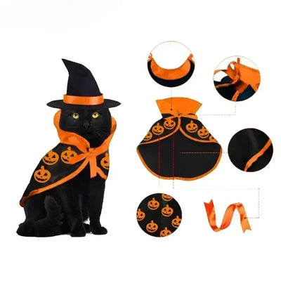 ハロウィンかぼちゃマントコスチューム｜犬猫用ペット服・ハーネス型｜Petopop
