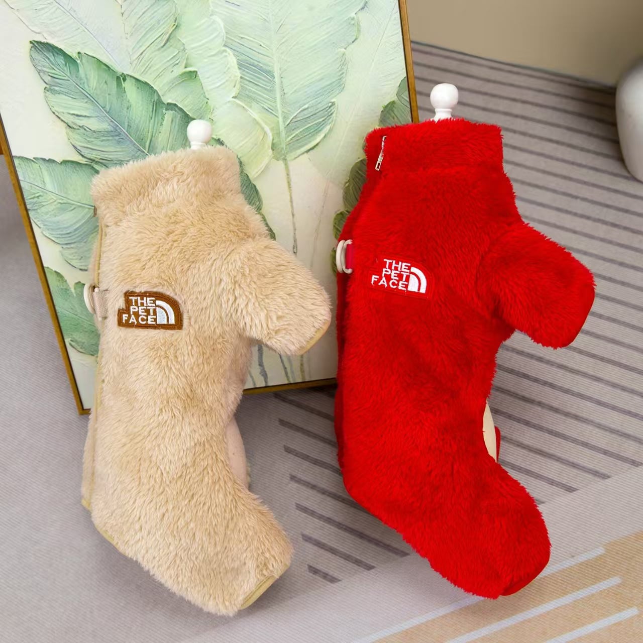 もこもこボア ジップアップパーカー｜犬猫用ペット服・冬用あったか防寒着｜Petopop