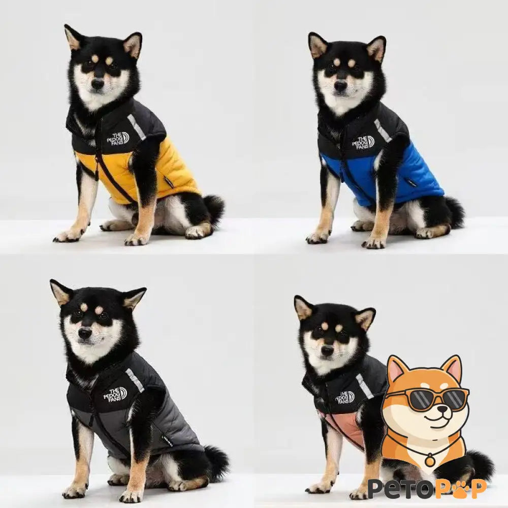 犬用防寒コート｜裏起毛・綿入りジャケット｜小型・中型犬向け冬用アウトドアベスト｜Petopop