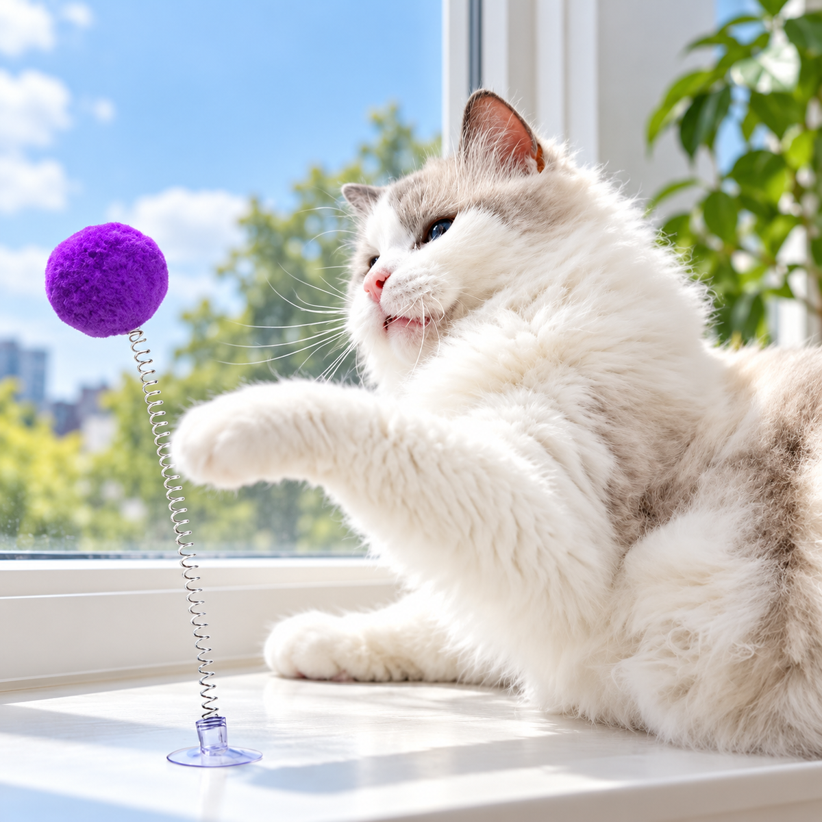 Spring Ball Toy for Cats with Suction Cups – product image 4